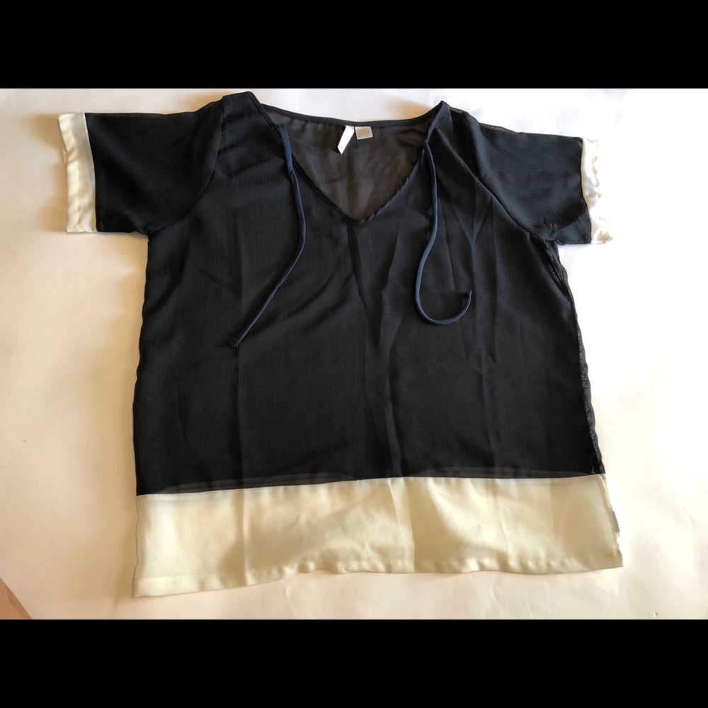 Element sheer short sleeve blouse
